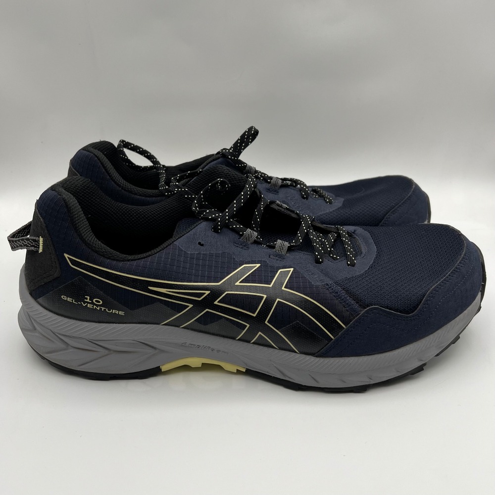 ASICS Gel-Venture 10 Mens 14 Navy Blue Trail Running Shoes Amplifoam GEL Sneaker